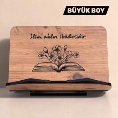 Büyük Boy Kitap Okuma Standı | Ahşap Rahle