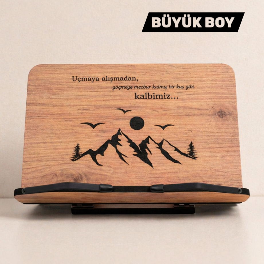 Büyük Boy Kitap Okuma Standı | Ahşap Rahle